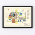 Vintage Map of Chanute Air Force Base, 1951