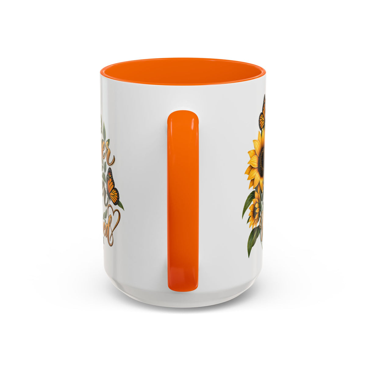 Inspirational Sunflower Coffee Mug — "You Are Stronger, Brighter, More Loved" Accent Mug