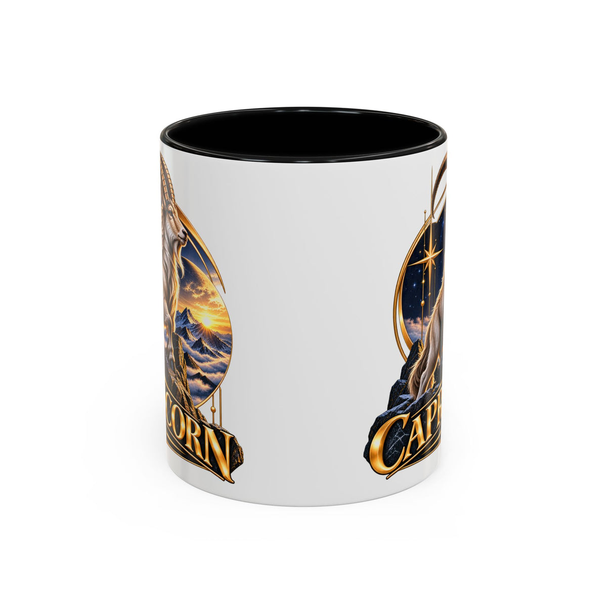 Capricorn Zodiac Coffee Mug — Astrological Goat Accent Mug (11/15oz)