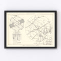 Vintage Map of the Foster Air Force Base Vicinity, 1951