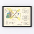 Vintage Map of Goodfellow Air Force Base, 1952