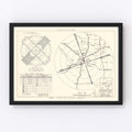 Vintage Map of the Goodfellow Air Force Base Vicinity, 1952