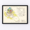 Vintage Map of James Connally Air Force Base, 1952