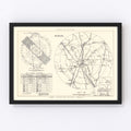 Vintage Map of the James Connally Air Force Base Vicinity, 1951