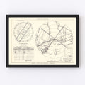 Vintage Map of the Keesler Air Force Base Vicinity, 1950