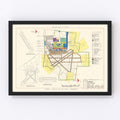 Vintage Map of Laredo Air Force Base, 1951