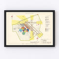 Vintage Map of Laughlin Air Force Base, 1951