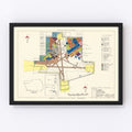Vintage Map of Lowry Air Force Base, 1952