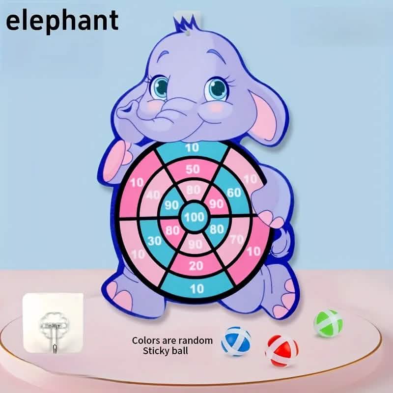 Colorful Sticky Ball Toss Game - Elephant, Unicorn or Dinosaur