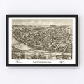 Vintage Map of Lewisburgh, Pennsylvania 1884