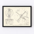 Vintage Map of the Nellis Air Force Base Vicinity, 1951