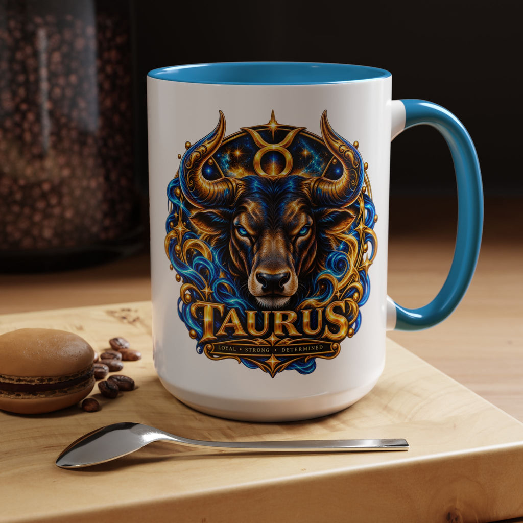 Taurus Coffee Mug — Zodiac Bull Accent Mug (11/15oz)