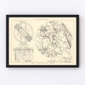 Vintage Map of the Pinecastle Air Force Base Vicinity, 1952
