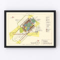 Vintage Map of Randolph Air Force Base, 1950