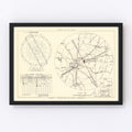 Vintage Map of the Randolph Air Force Base Vicinity, 1950