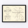 Vintage Map of the Reese Air Force Base Vicinity, 1952
