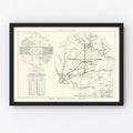 Vintage Map of the San Marcos Air Force Base Vicinity, 1951