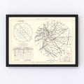 Vintage Map of the Scott Air Force Base Vicinity, 1952