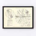 Vintage Map of the Maxwell Air Force Base Vicinity, 1952