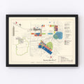 Vintage Map of Beale Air Force Base, 1952