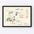 Vintage Map of Wolters Air Force Base, 1951