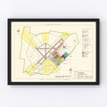 Vintage Map of Campbell Air Force Base, 1952