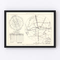 Vintage Map of the Lake Charles Air Force Base Vicinity, 1951