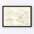 Vintage Map of the Little Rock Air Force Base Vicinity, 1952