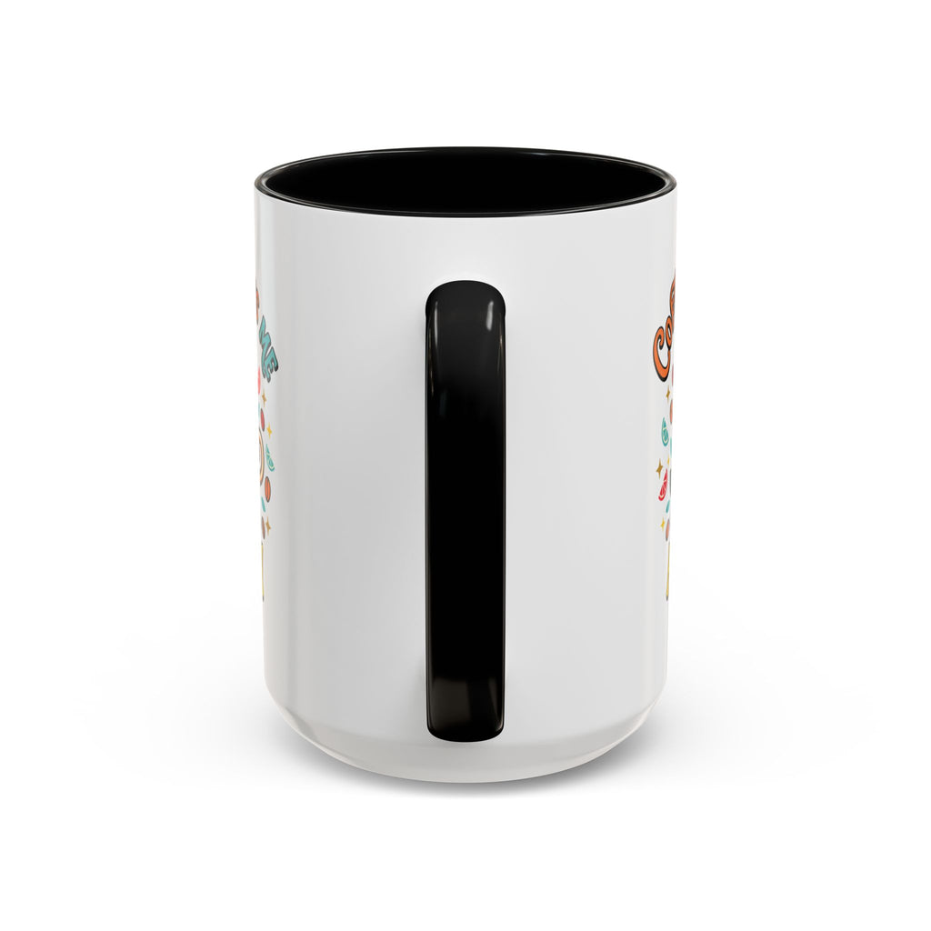 Coffee Mug — "Coffee Makes Me Happy" Cute Retro Accent Mug (11/15oz)