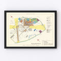 Vintage Map of MacDill Air Force Base, 1951