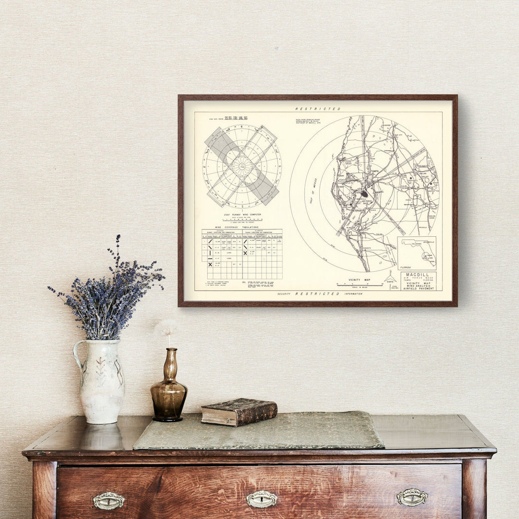 Vintage Map of the MacDill Air Force Base Vicinity, 1951