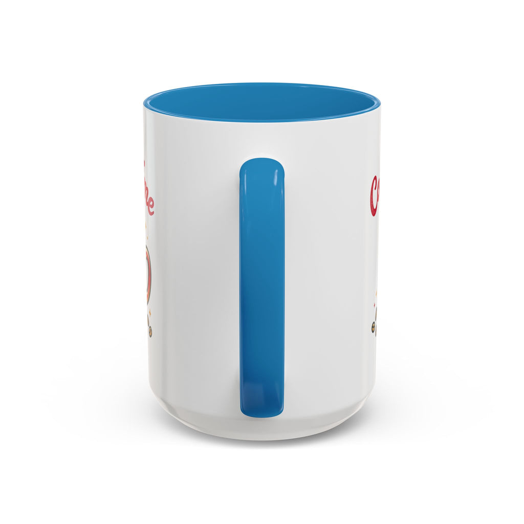 Coffee Mug - "Coffee Time" Red Accent Ceramic Mug (11/15oz)