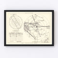 Vintage Map of the March Air Force Base Vicinity, 1951