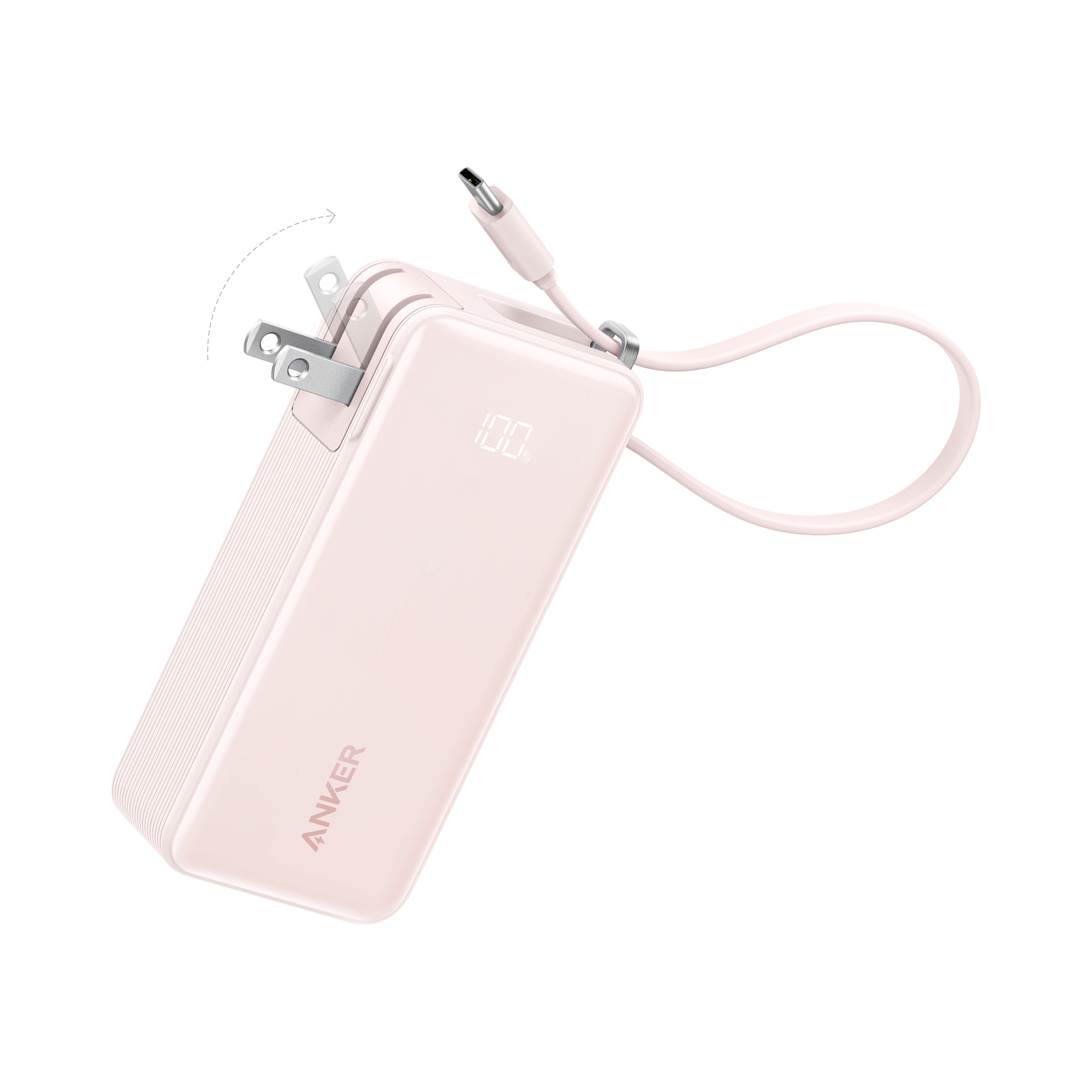 Anker Power Bank (10K, Fusion, Built-In Cable)