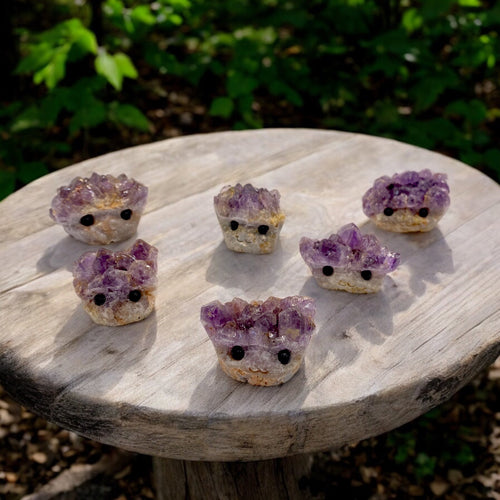 Amethyst Geode Crystal Cluster Rock Buddy, Friend