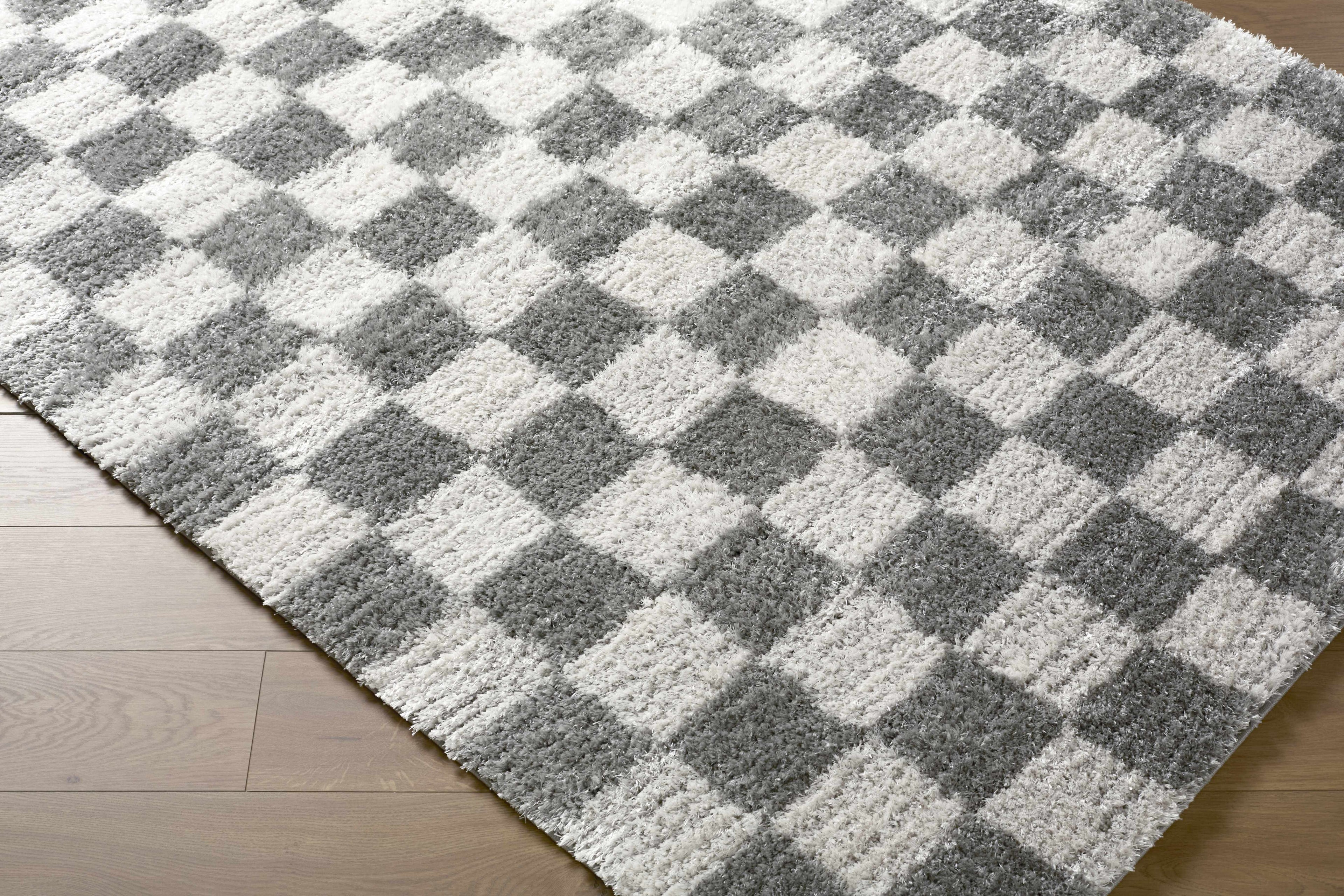 Belita Charcoal Luxe Shag Area Rug