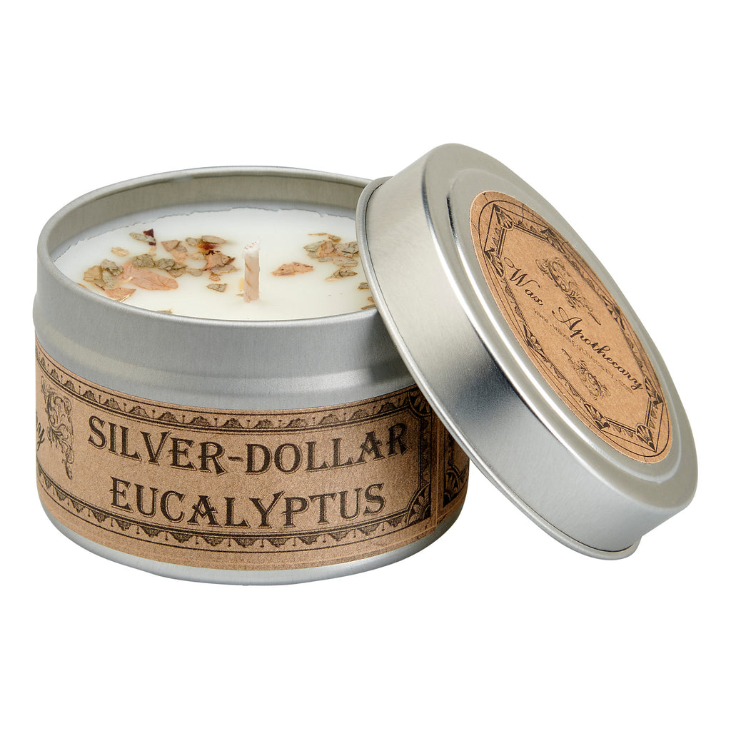 Silver-Dollar Eucalyptus Botanical Candle Travel Tin