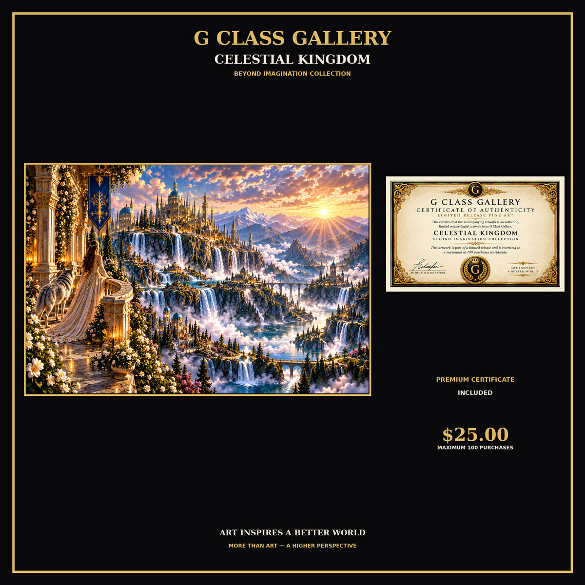 Celestial Kingdom | Fantasy Digital Fine Art + Premium Certificate | G Class Gallery