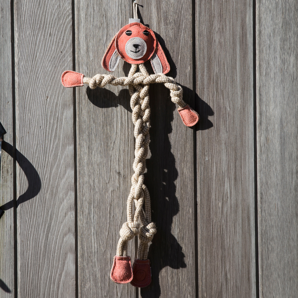 Bitsy Bunny Natural Rope Knottie® Dog Toy, Large (9mm rope diameter)