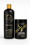 Keratin Treatment Kit G Hair Moroccan Detox Shampoo And Fio Perfeitto Hair Btox Mask 33.8fl.oz 1000ml