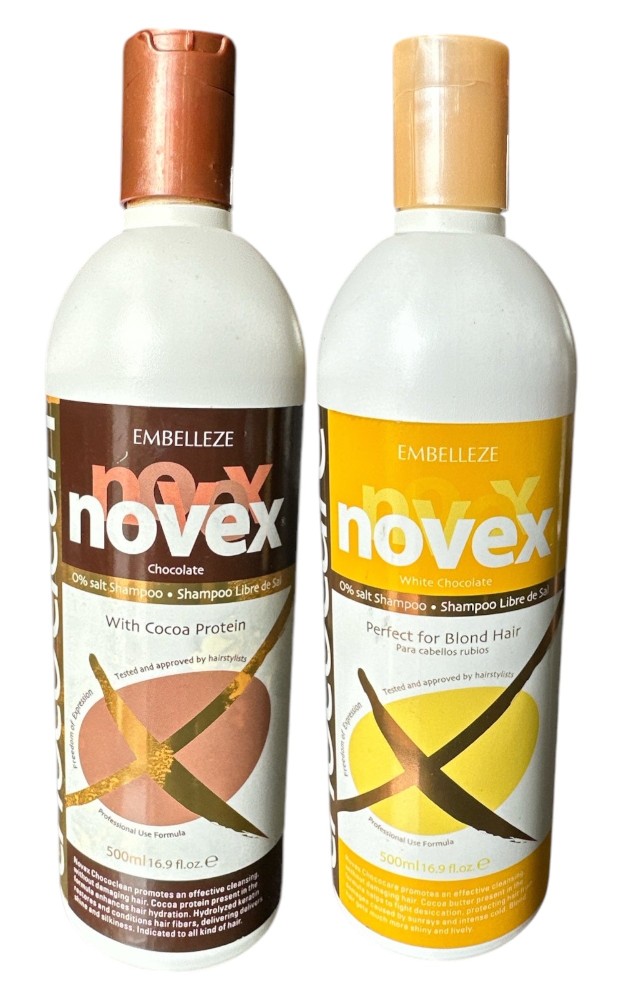 Novex Chococare & Chococlean Chocolate Shampoo With Cocoa Protein 2 Units  17fl.oz e 500ml