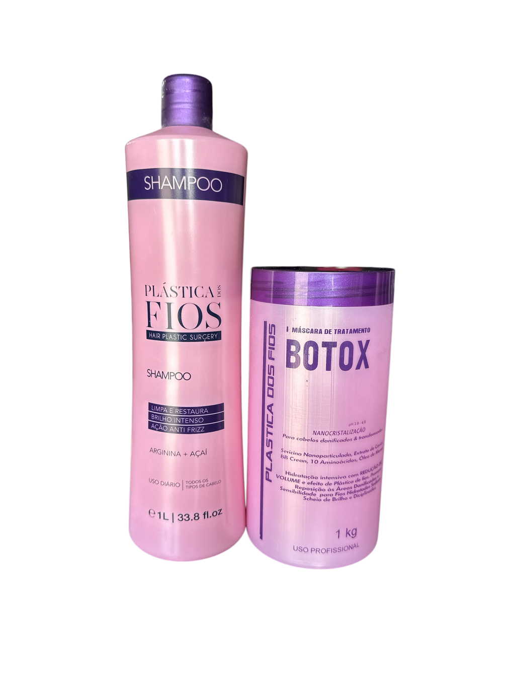Cadiveu Plastica Dos Fios Hydrating Kit Shampoo & Hair Btox Mask 34oz 1000ml