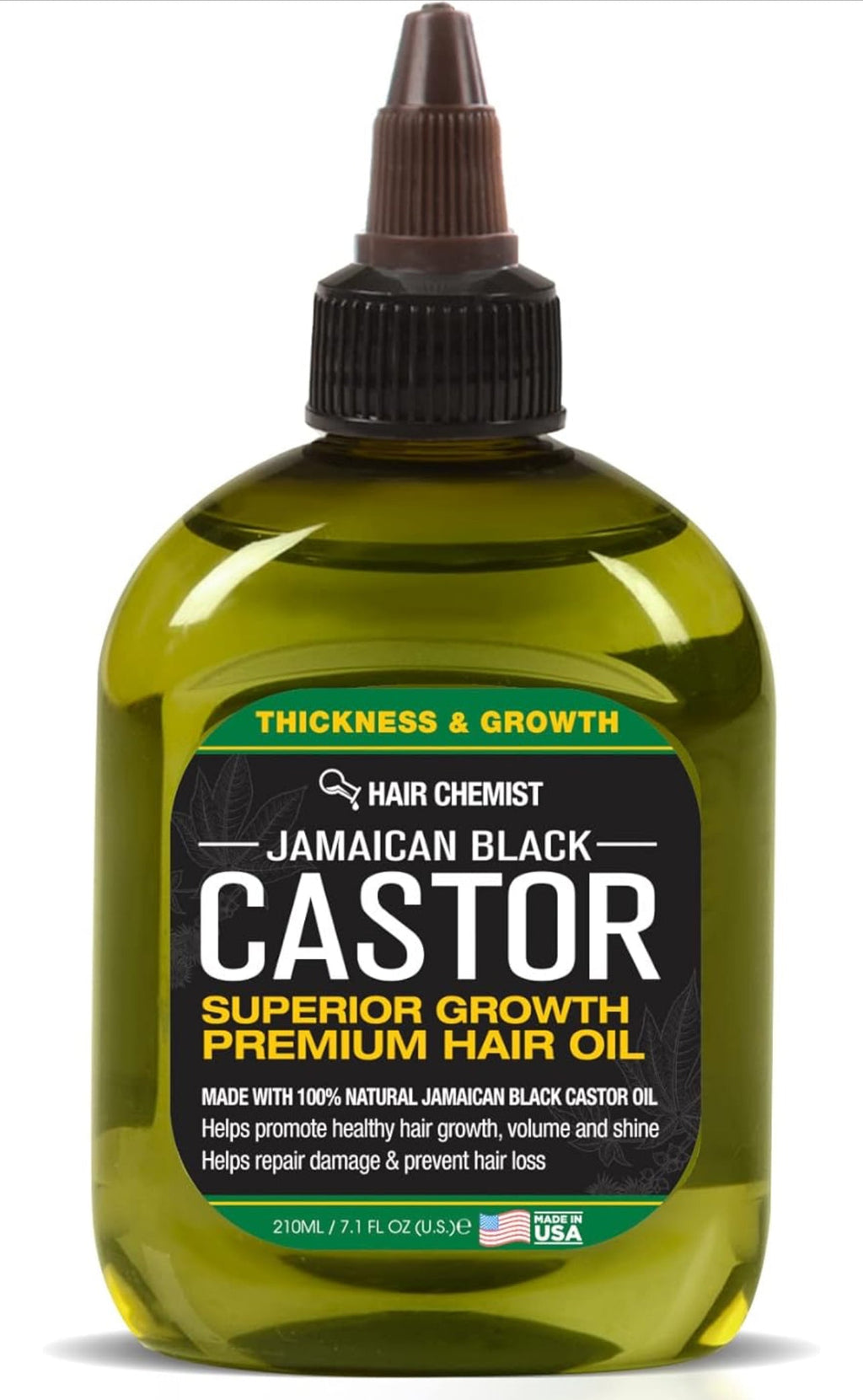 Hair Chemist Jamaican Black Castor Oil Scalp Stimulator Hair Grow Volume &Shine 7.1fl.oz 210ml