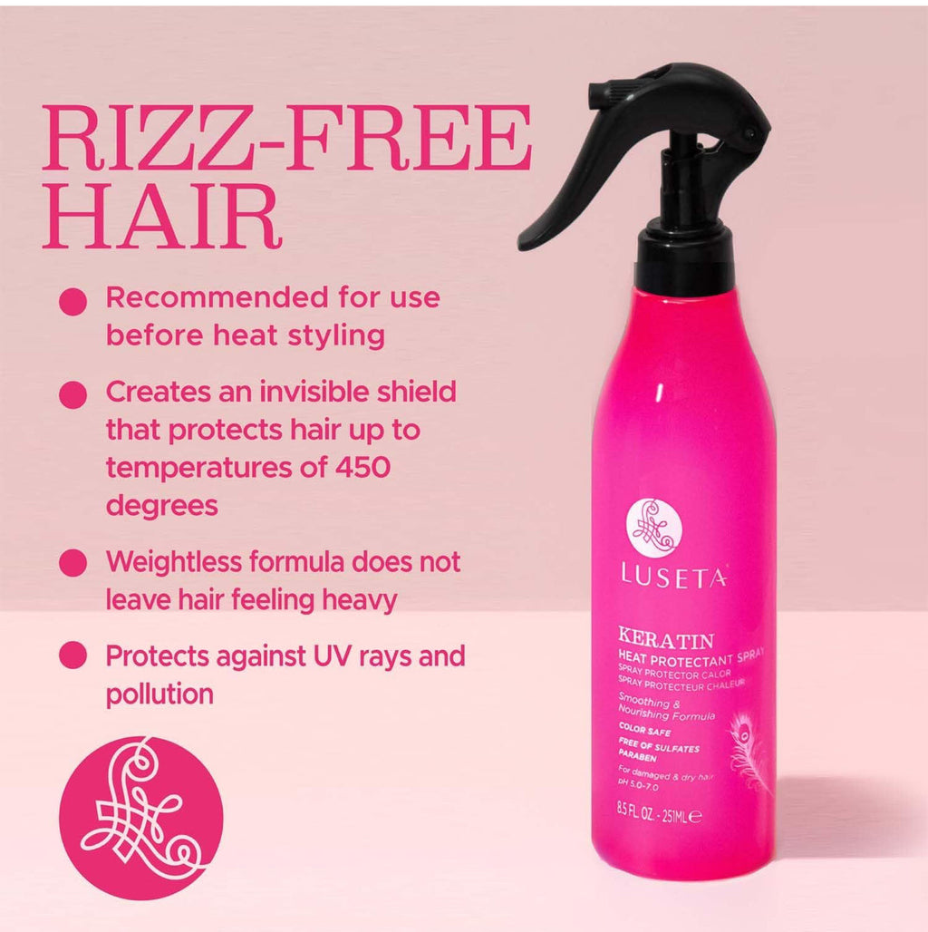 Luseta Keratin Heat Protectant Spray For Damaged & Dry Hair 8.5fl.oz 251ml