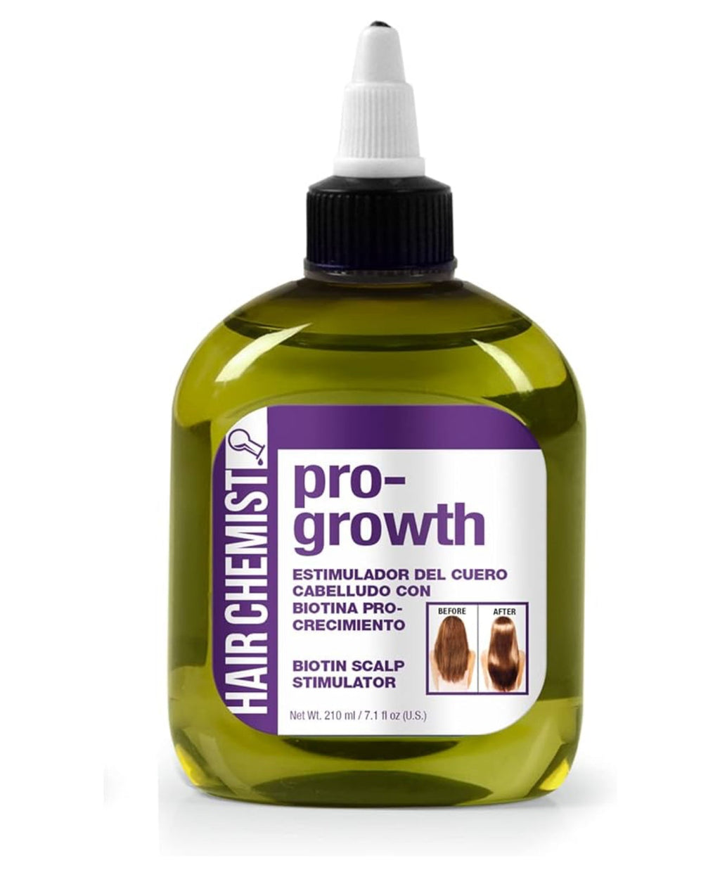 Hair Chemist Pro Grow Hair Oil Infused With Castor Oil Scalp Stimulator 7.1fl.oz 210ml