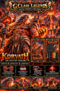G Class Legends | Korvath The Volcanic Warlord | Legendary Interactive Digital Trading Card | Series Two 007