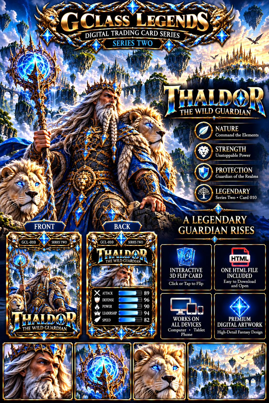 G Class Legends | Thaldor The Wild Guardian | Legendary Interactive Digital Trading Card | Series Two 010