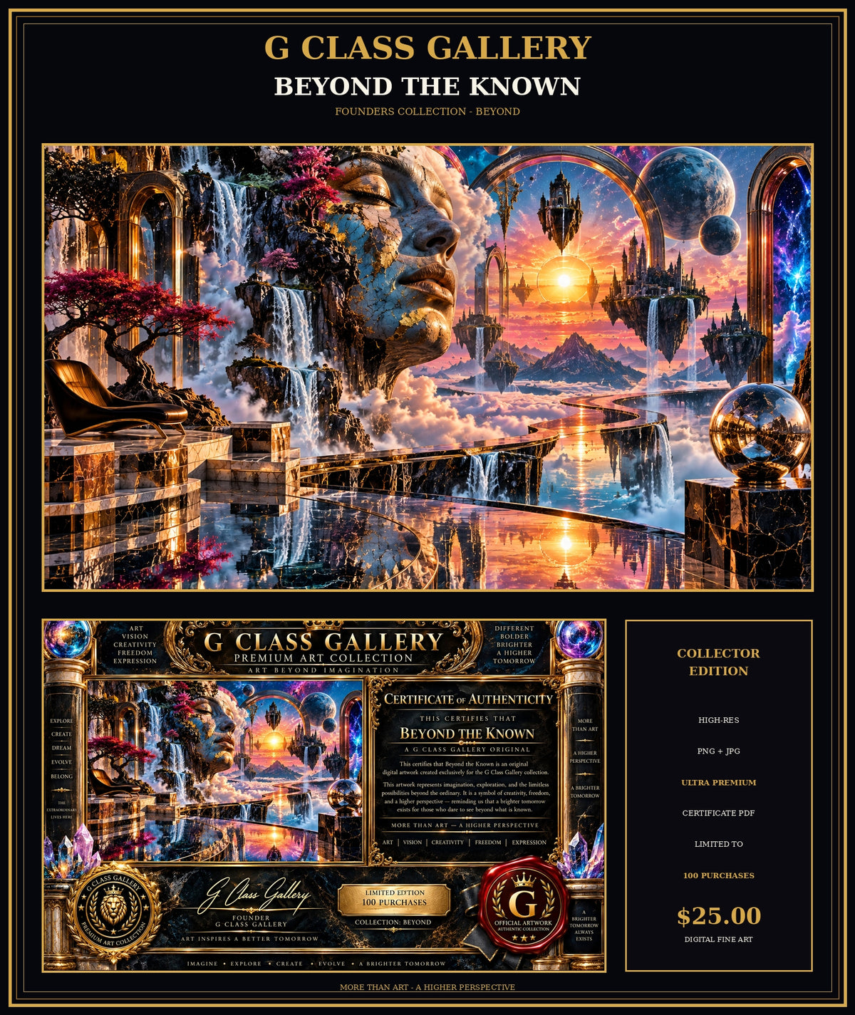 Beyond the Known | Surreal Luxury Digital Art + Premium Certificate | G Class Gallery