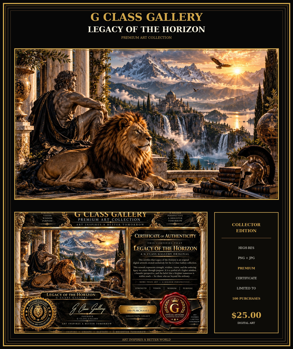 Legacy of the Horizon | Luxury Digital Fine Art + Premium Certificate | G Class Gallery
