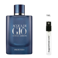 Giorgio Armani Acqua Di Gio Profondo Eau De Parfum Travel Spray | Sample